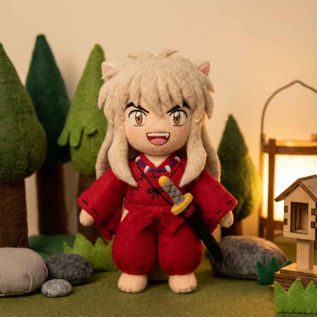 Inuyasha Plush Toy Generation Prompt 1