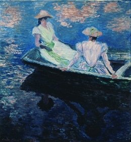 Monet Style Boat Ride Image Generation 1