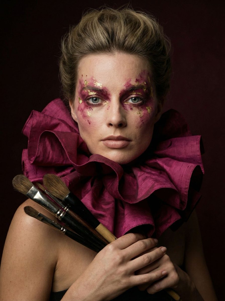 Hyper-Realistic Editorial Portrait of 'The Crimson Alchemist' 2
