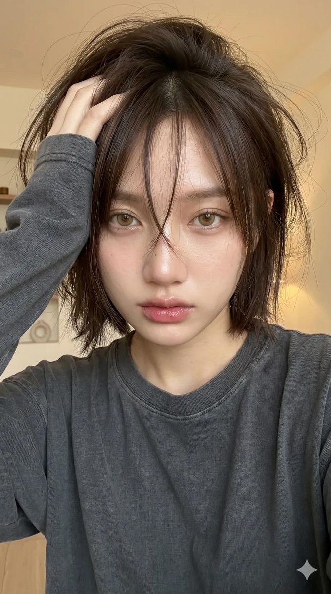 Candid Bob Haircut Lifestyle Portrait 2