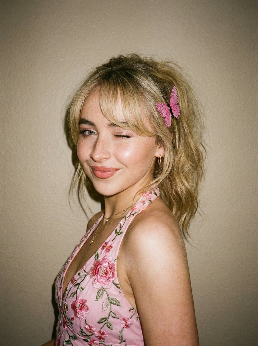 Soft Flash Portrait with Coquette Aesthetic 3