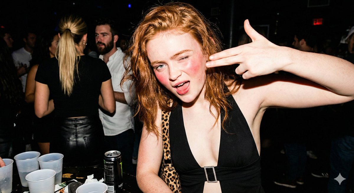Hyper-realistic Candid Nightlife Photo of Sadie Sink (Duplicate) 2