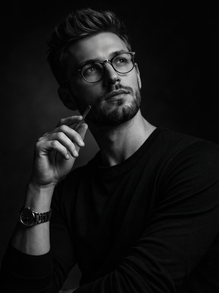 Moody Black and White Fine Art Portrait 1