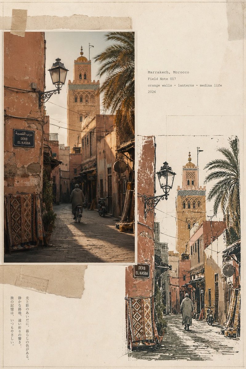 Infographic / Edu Visual - Vintage Travel Journal Collage 3