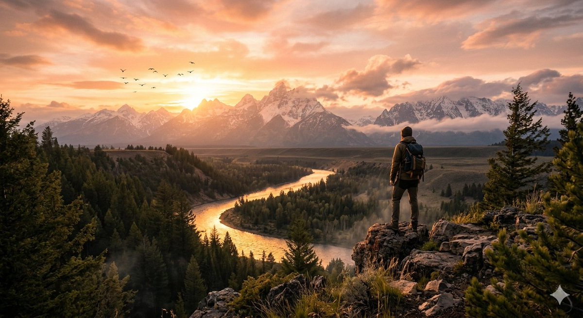 Cinematic Mountain Sunset 1