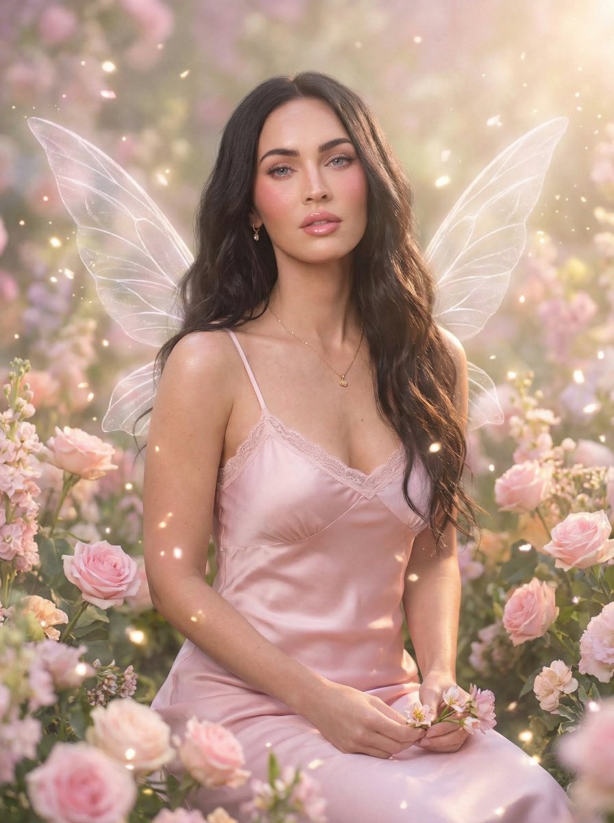 Dreamy Fairy Editorial Portrait in a Secret Garden 2