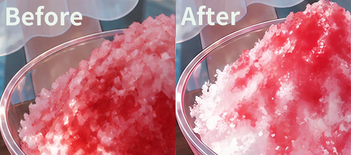 AI Shaved Ice Texture Correction 1