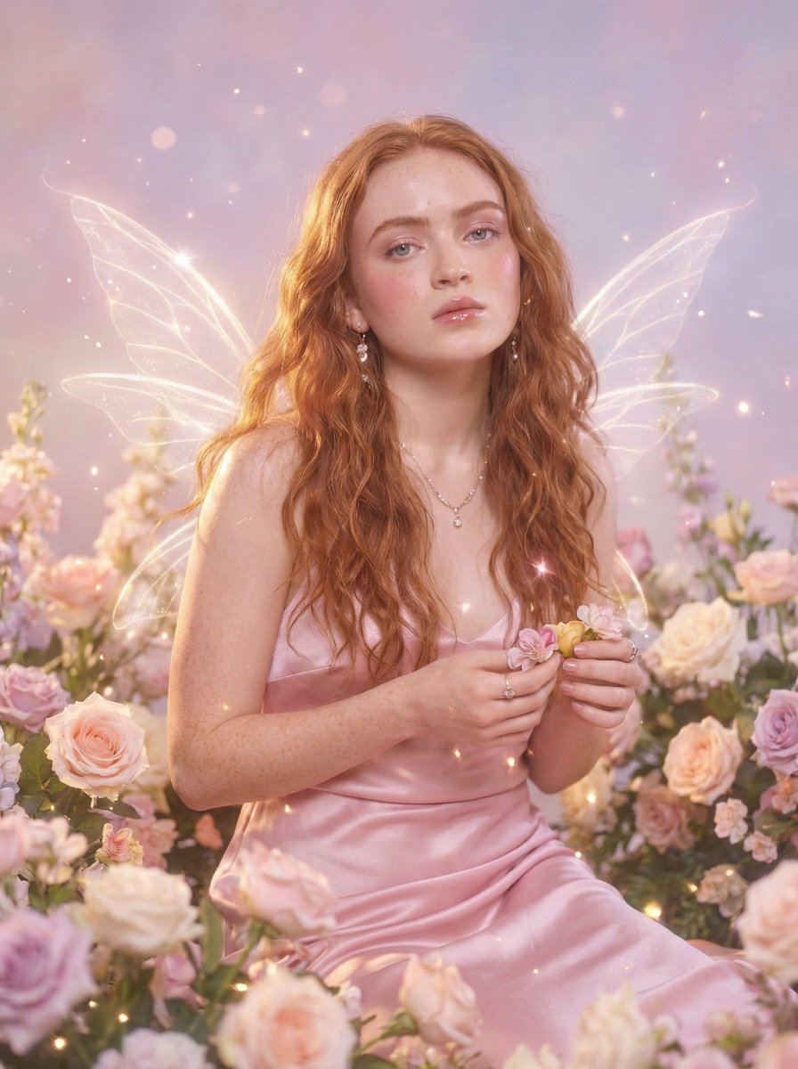 Dreamy Fairy Editorial Portrait in a Secret Garden 4