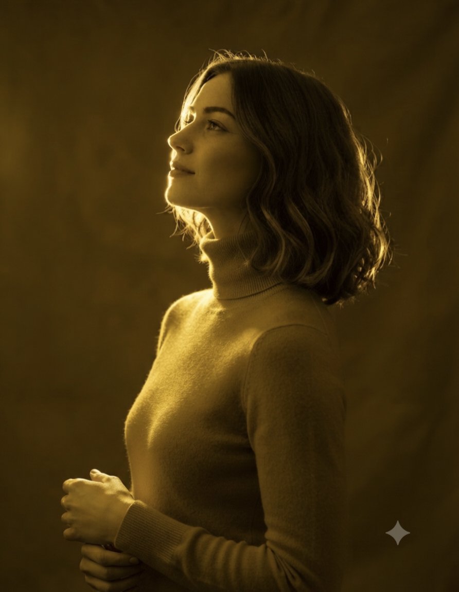 Monochromatic Golden Sepia Portrait 2