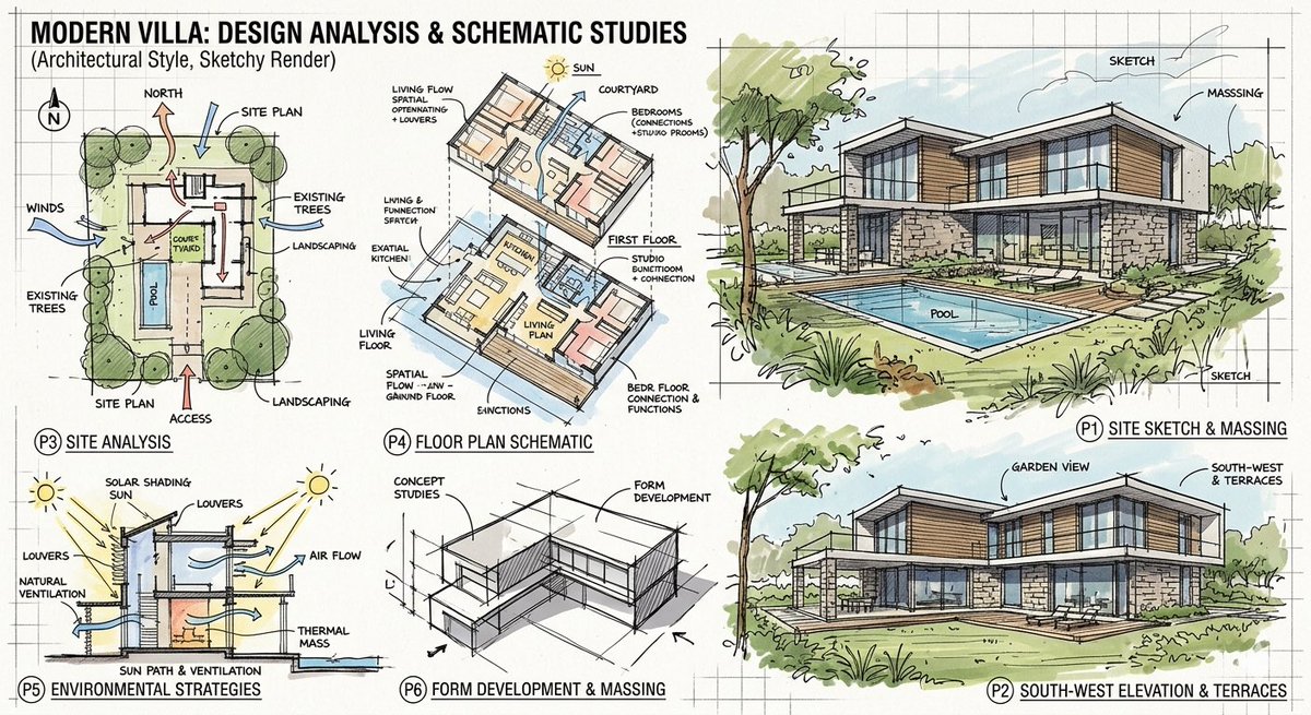 Prompt for a modern villa layout 1