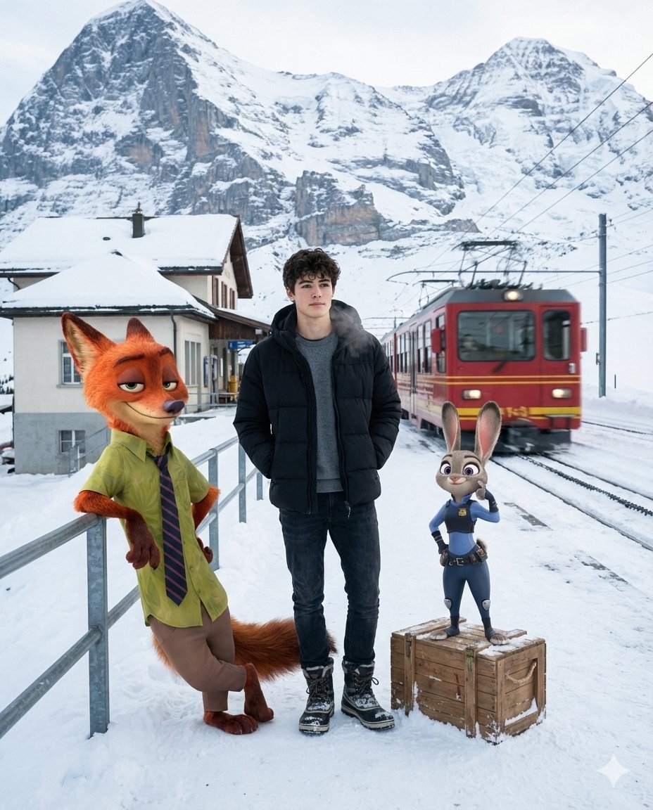 Cinematic Alpine Travel with Zootopia Characters 1