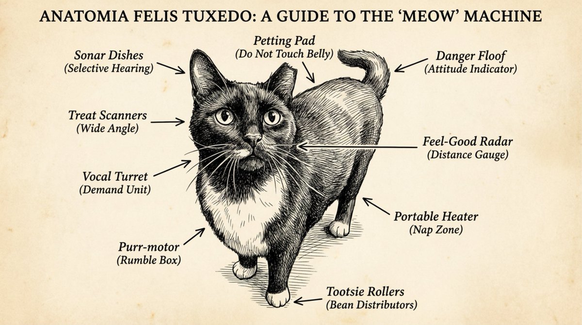Funny anatomical diagram of a pet 1
