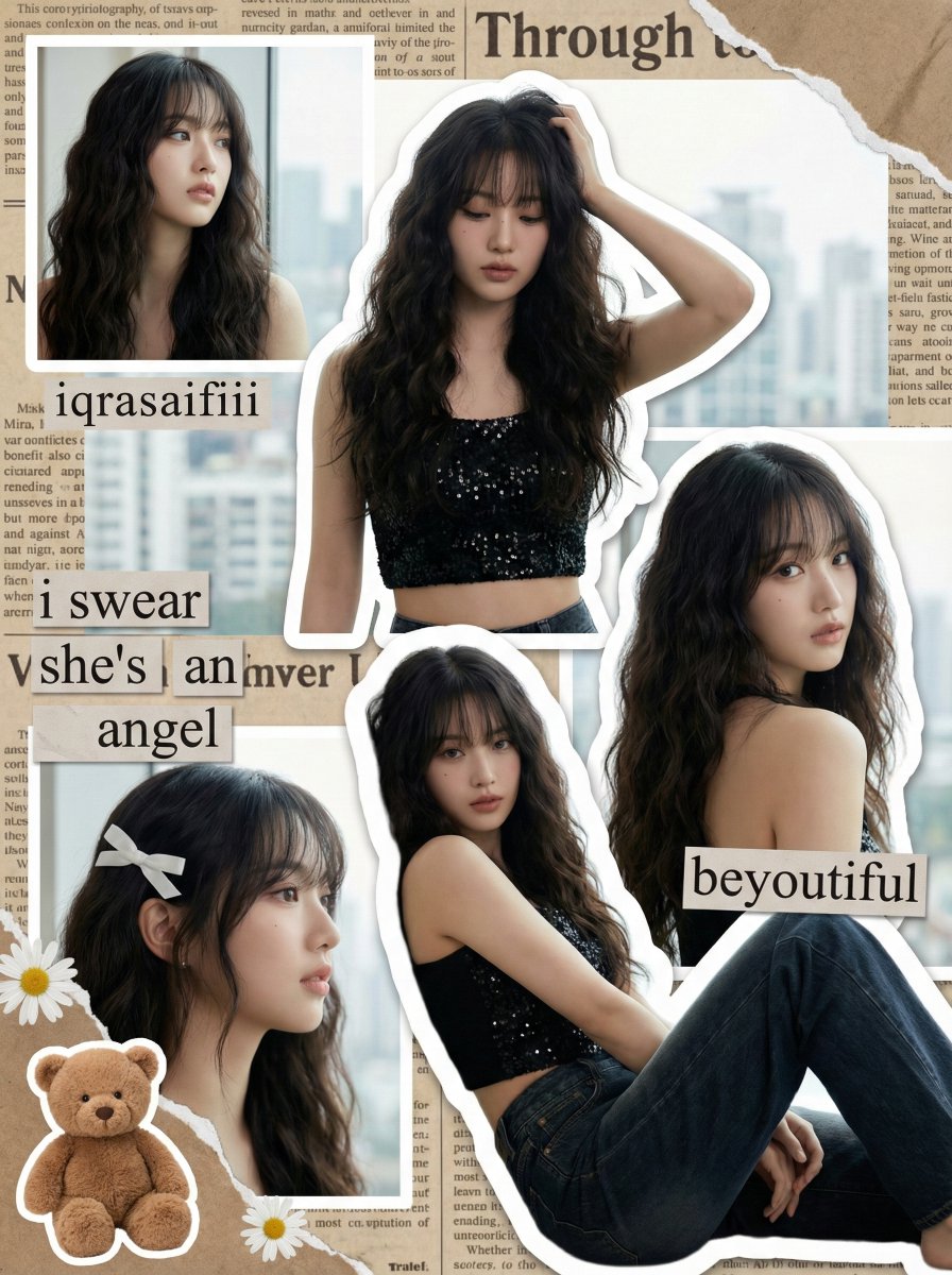Y2K K-Pop Digital Scrapbook Collage 1