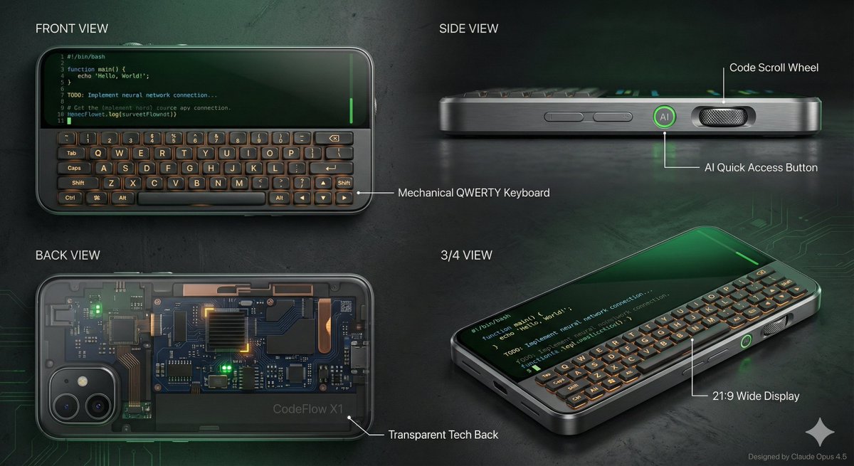 Vibe Coder Keyboard Phone Design Task 2