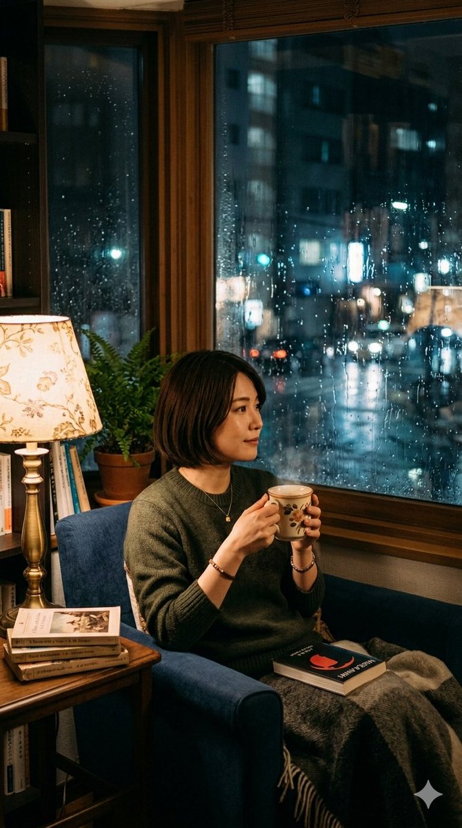 Cozy Rainy Night Indoor Portrait 1