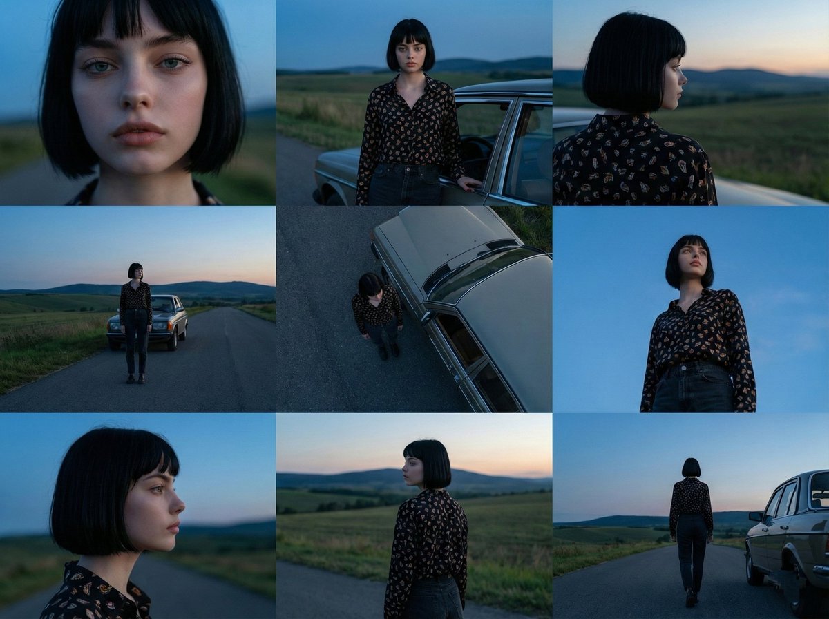 Cinematic 3x3 Grid Photo Series 1