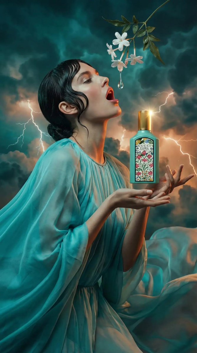 Surreal Baroque Still Life Perfume Ad Prompt 2