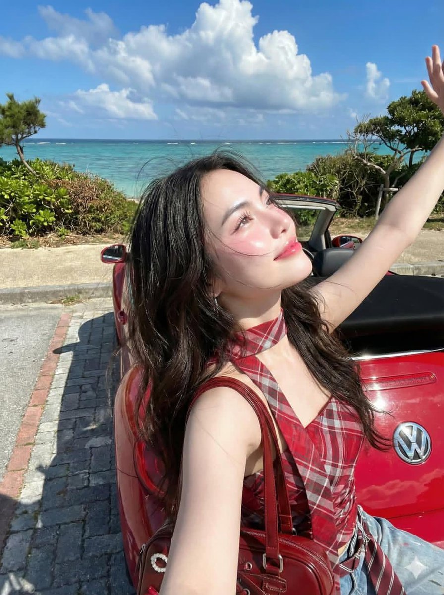 Okinawa Seaside Fashion Editorial with Car 1