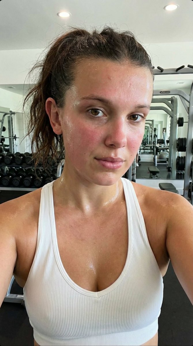Photorealistic Post-Workout Sadie Sink Selfie 3