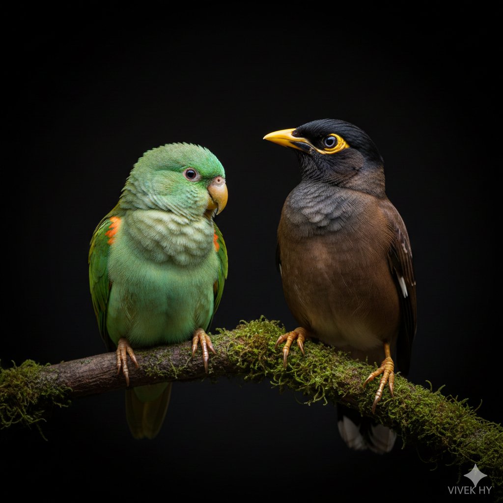 Contrasting Bird Wildlife Portrait 1