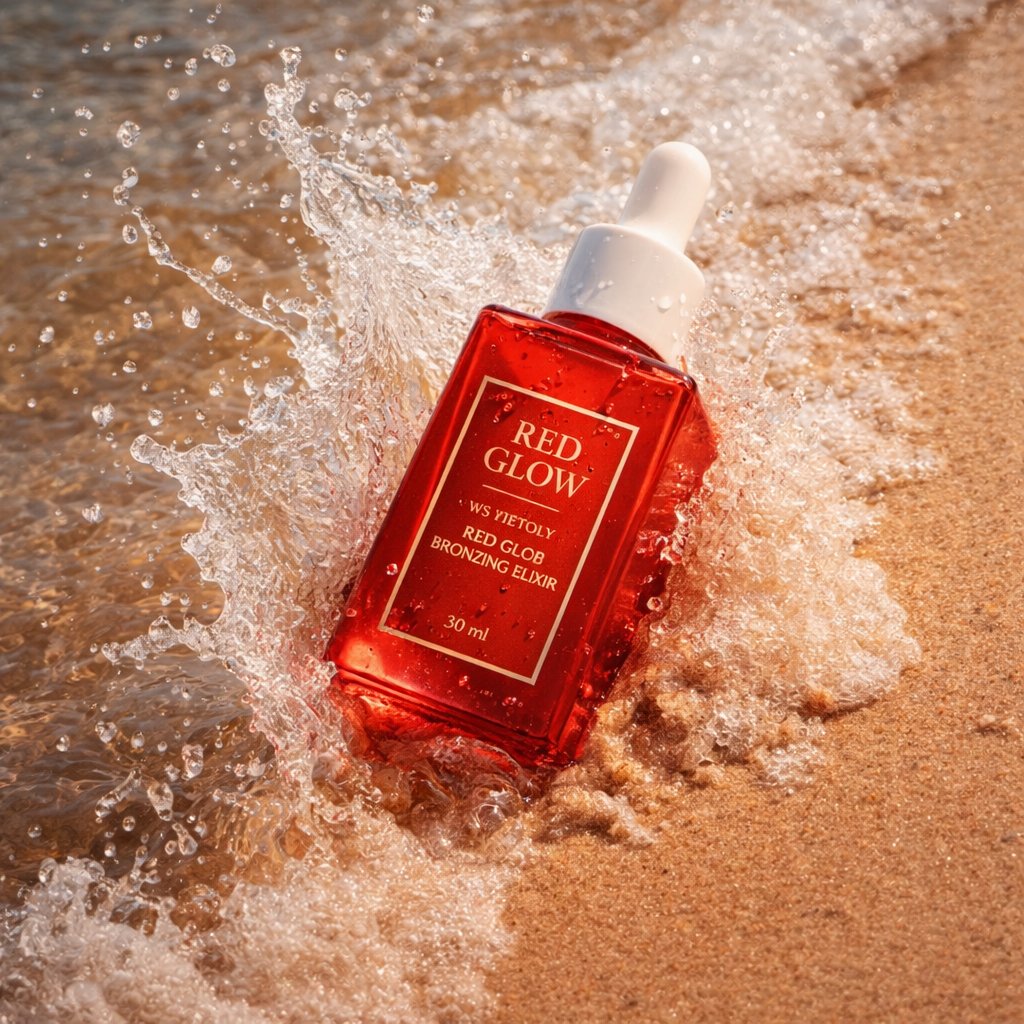 Summer Skincare Product Photography on Beach 1