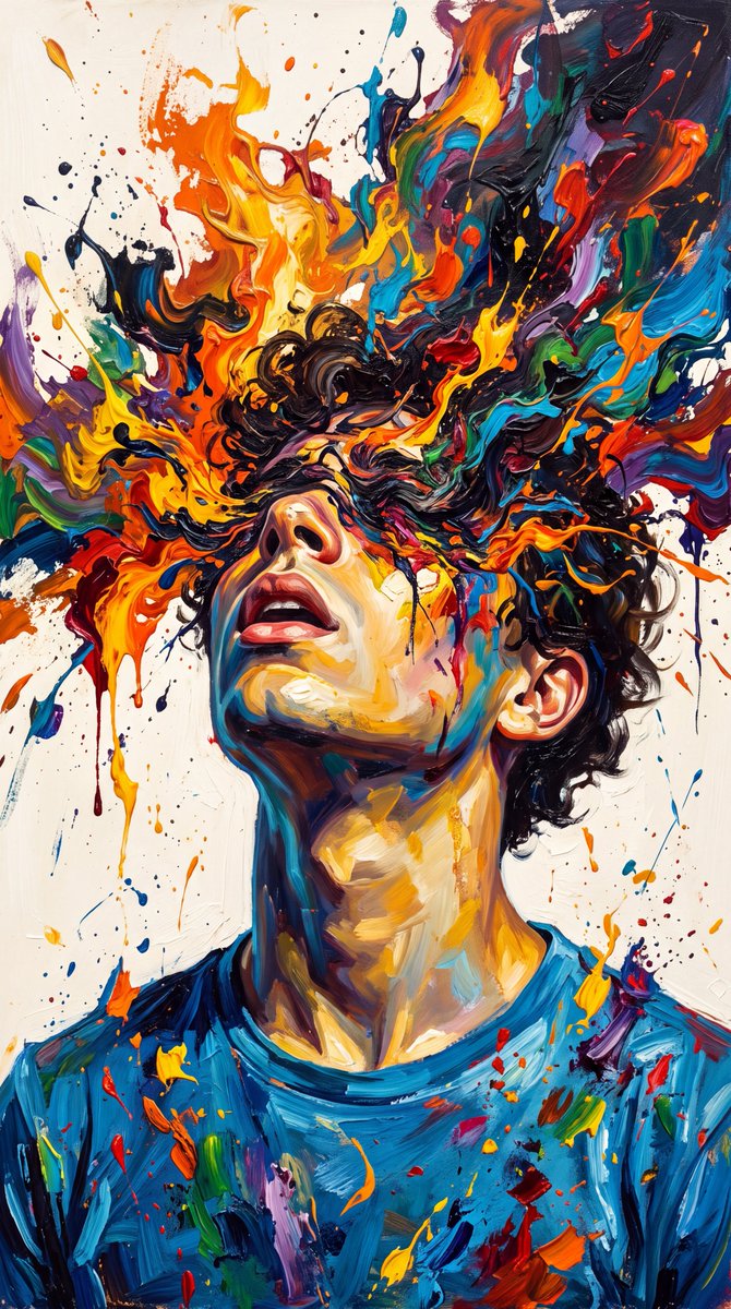 Abstract Expressionist Paint Eruption 1