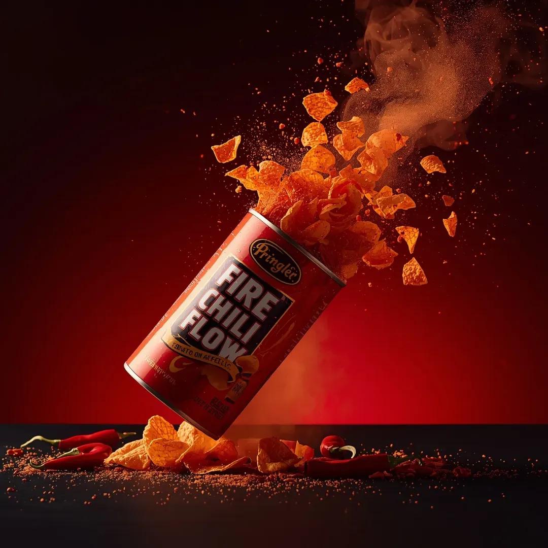 Exploding Pringles Can Advertising Prompt 3