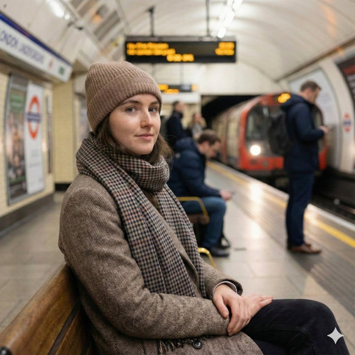 Introspective London Underground Portrait 1
