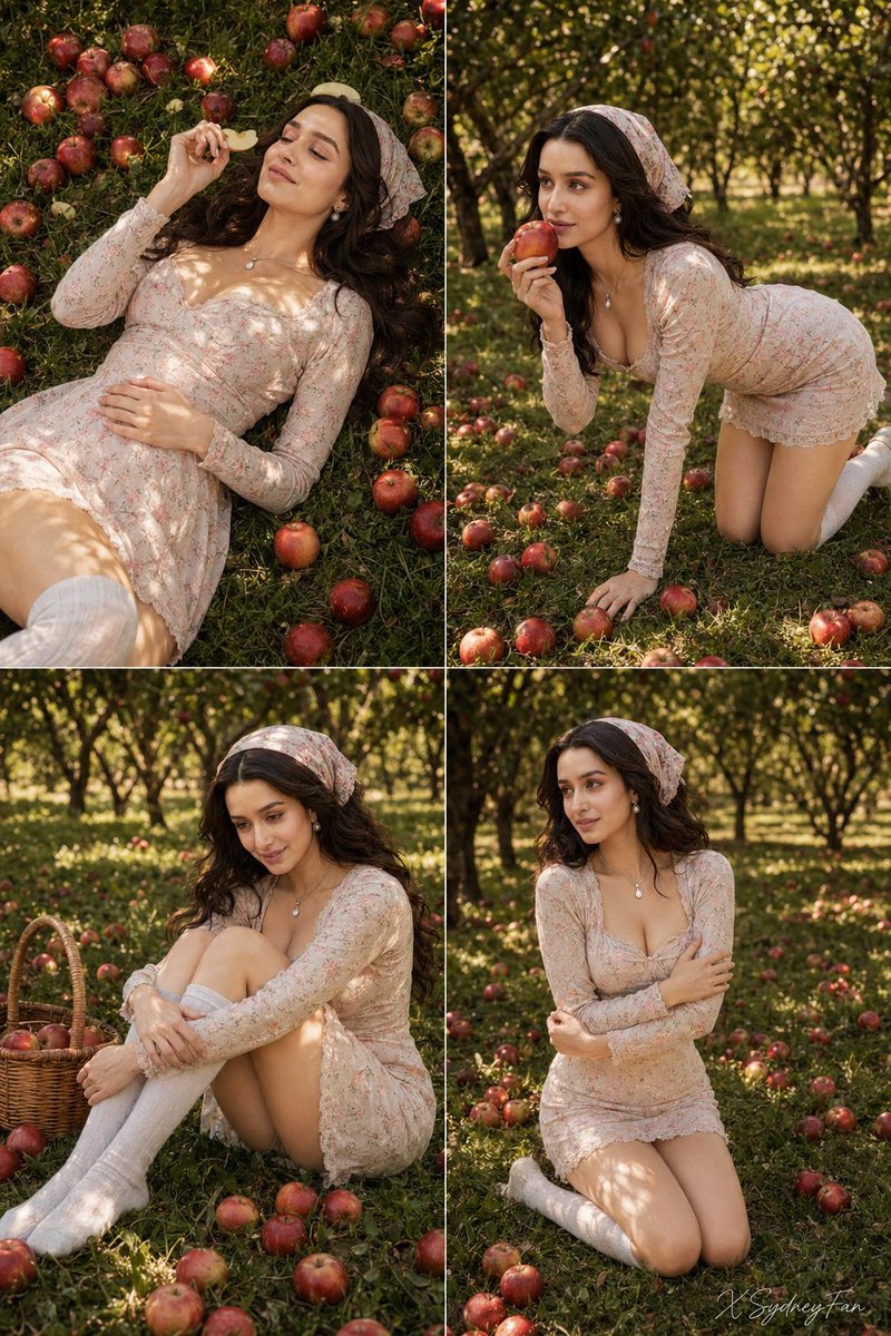 Apple Orchard 4-Panel Collage Prompt 1