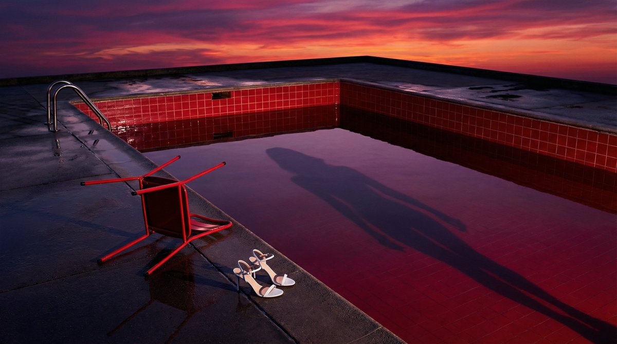 Surreal Guy Bourdin Style Pool Scene 1