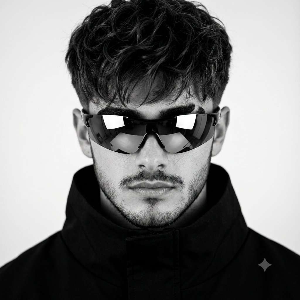 Monochrome Avant-Garde Fashion Portrait 1