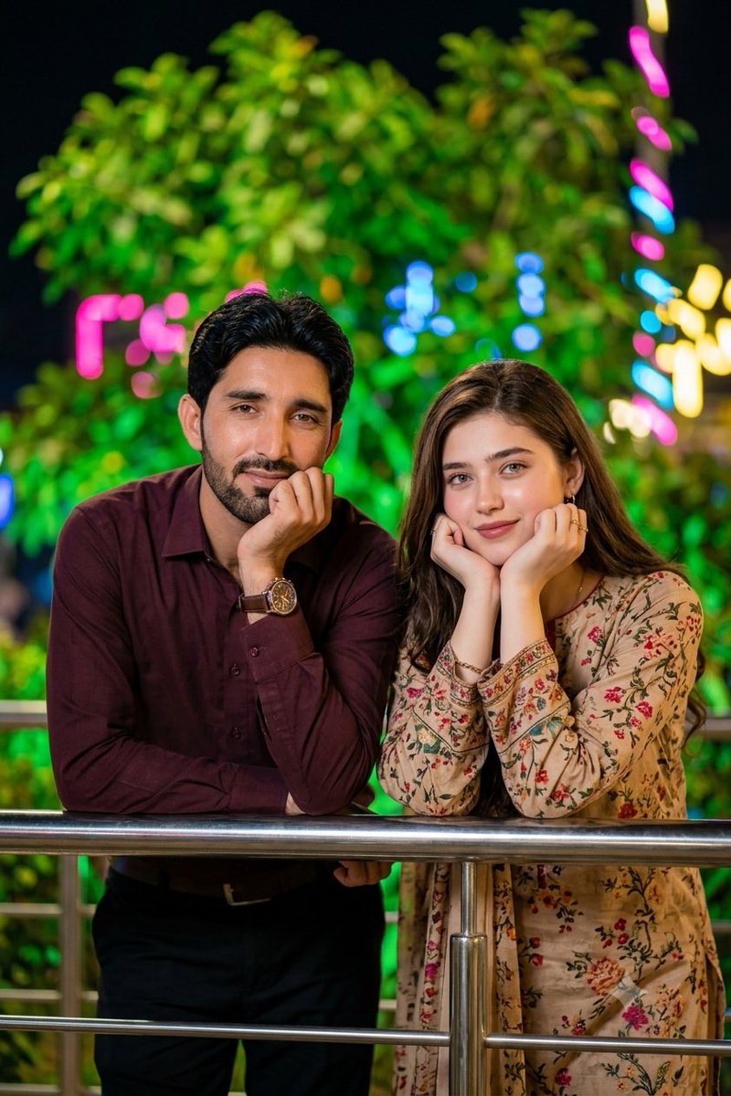 Neon Bokeh Romantic Night Portrait 1