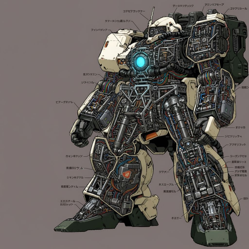 Image Generation Prompt: Internal Structure of a Robot 2