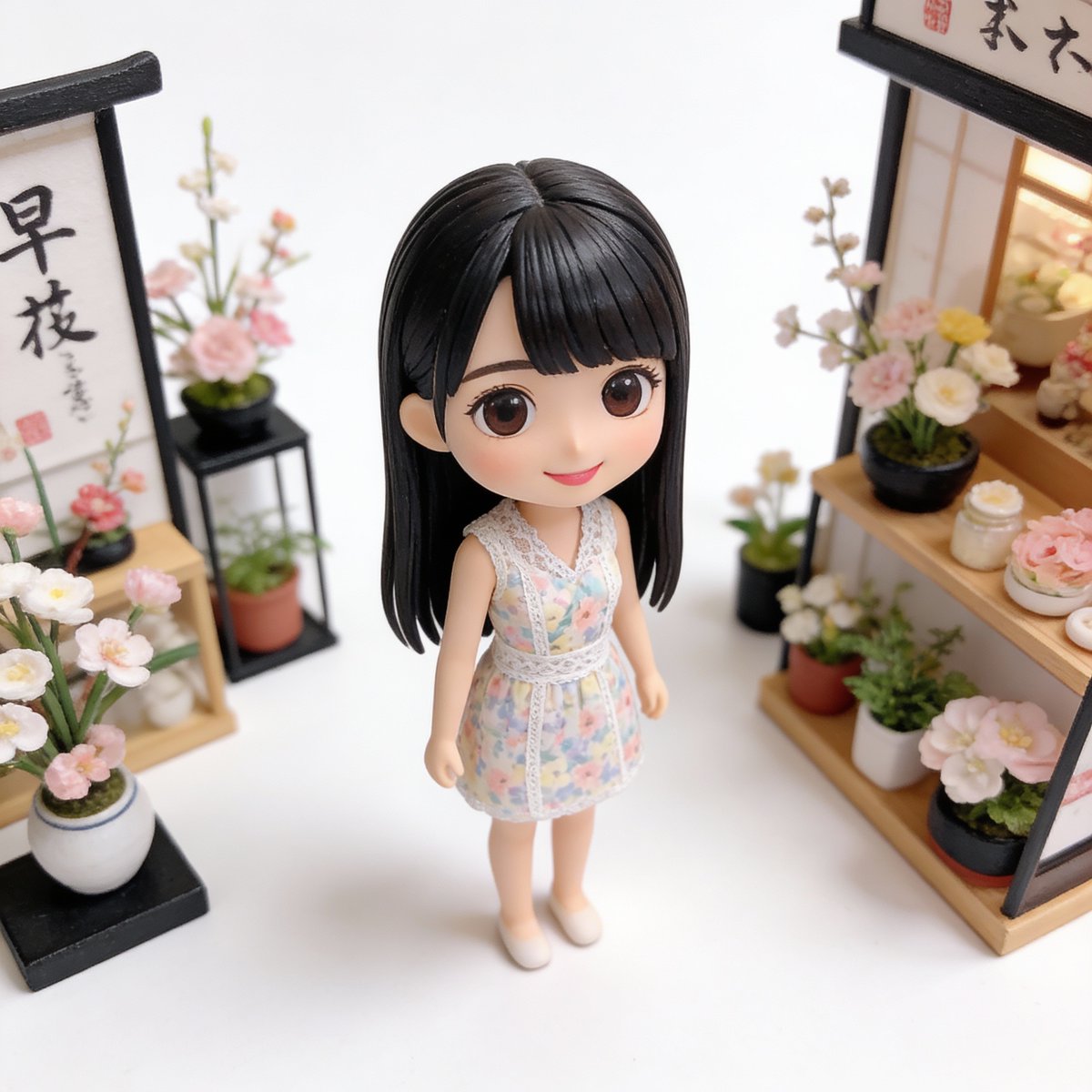 Isometric Miniature Figurine of a Character in a Japanese Flower Shop 3
