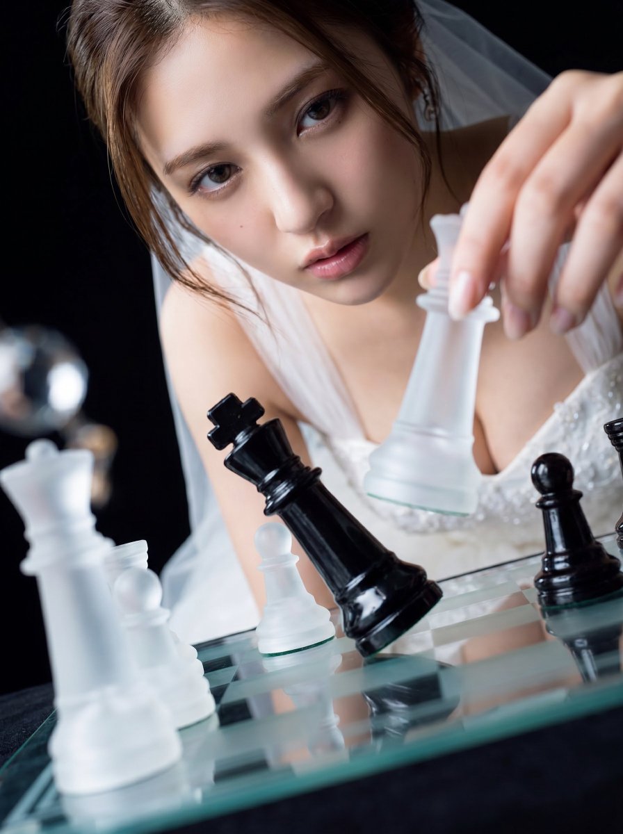 Checkmate Chess Portrait in Gown 2