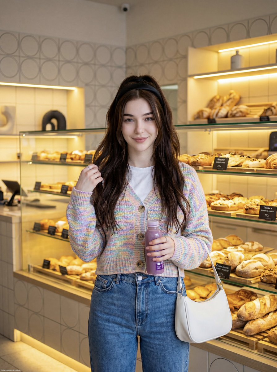 Cute Lifestyle Photo in a Modern Bakery 1