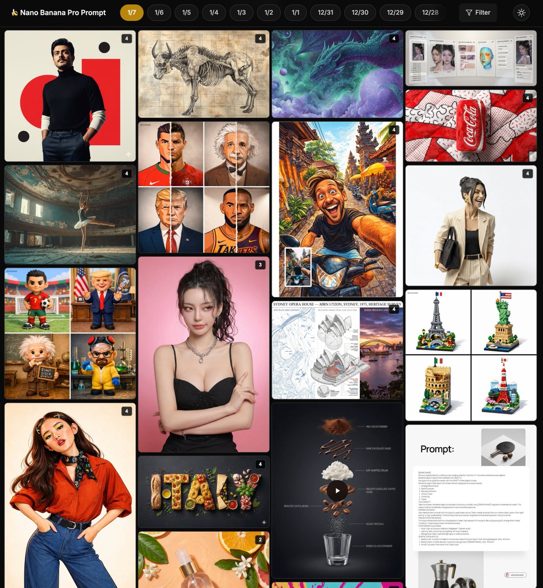 Nano Banana Pro Community Hot Prompts Compilation 1