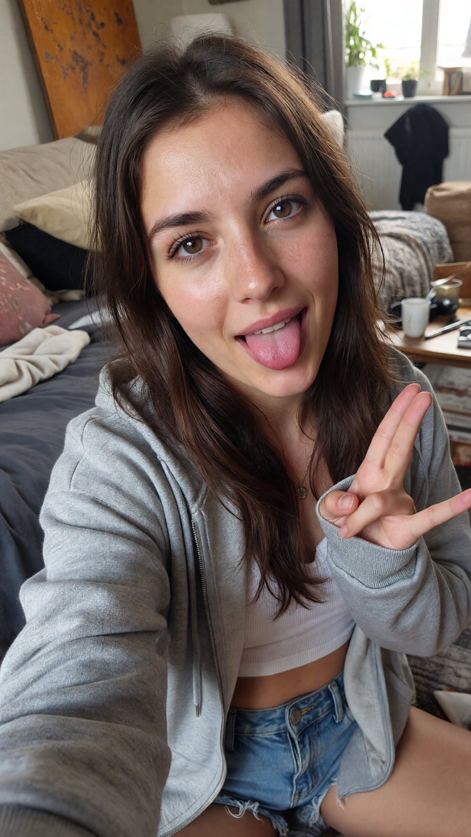 Playful Tongue Out Lifestyle Portrait 3