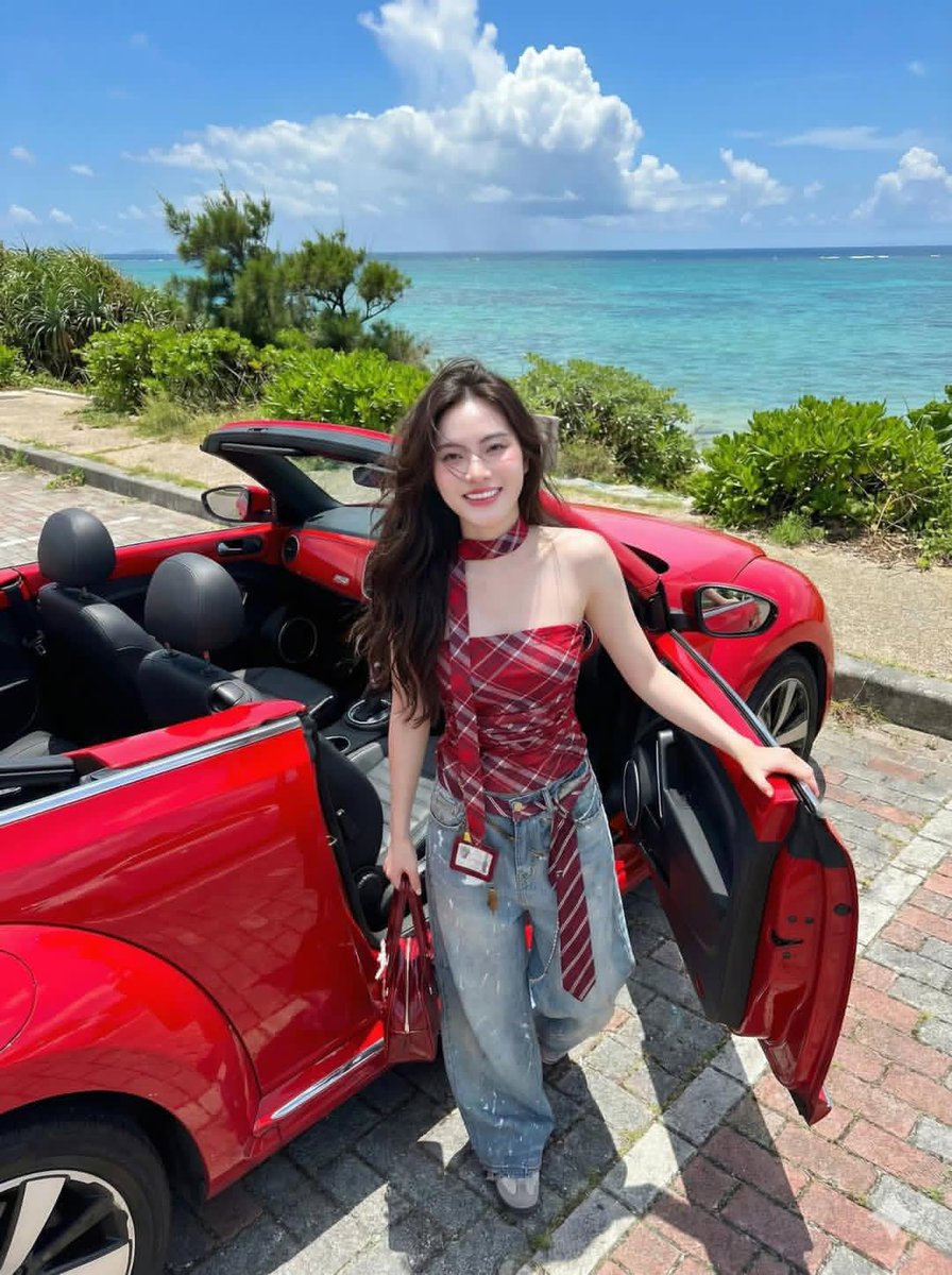 Okinawa Seaside Fashion Editorial with Car 2