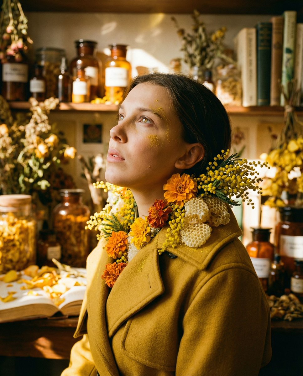 Organic Golden Alchemy Surreal Portrait 2