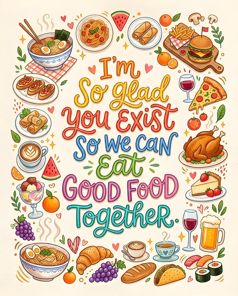 Whimsical Food Quote Illustration 1