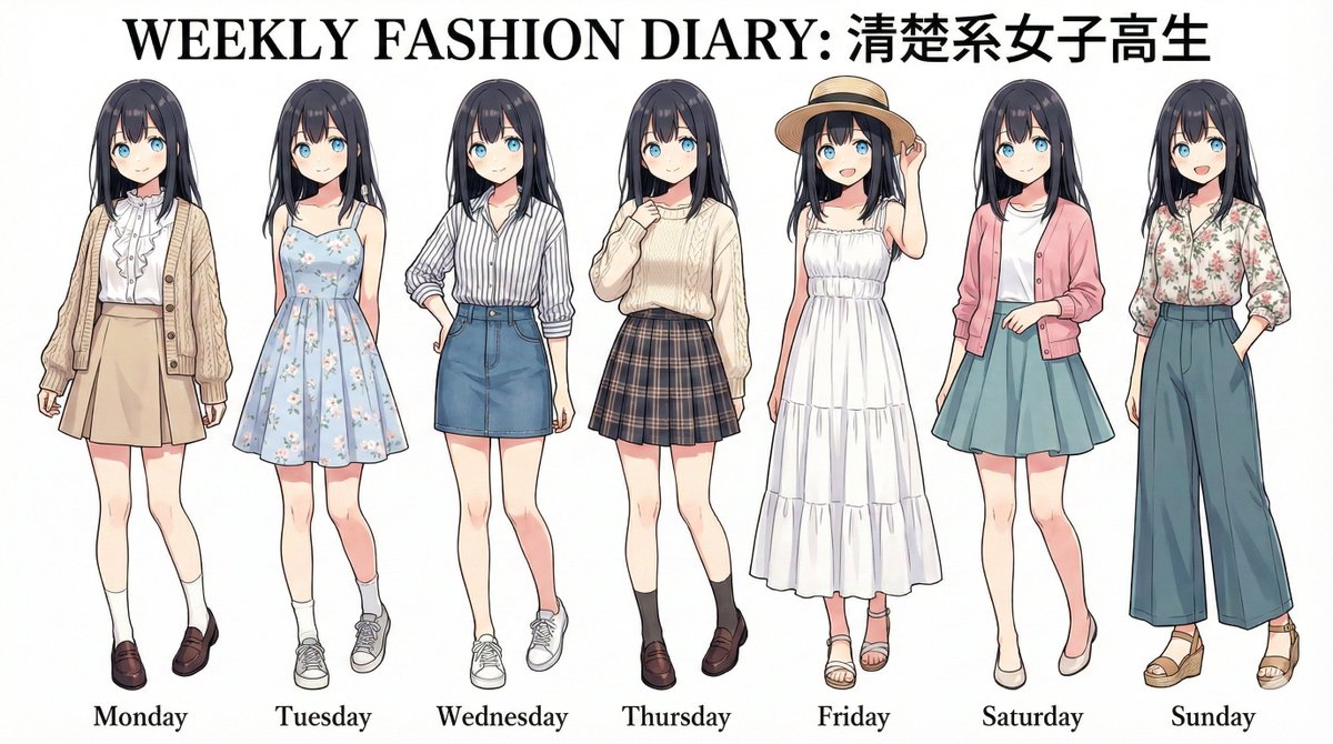 Weekly Outfit Coordination Lookbook Generation 2