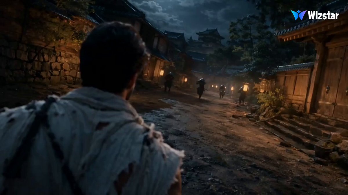Samurai Night Hunt with Dynamic Camera