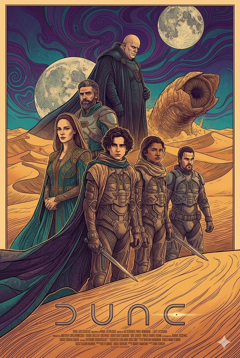 Dune Poster in Moebius Style (Multi-Model Test) 3