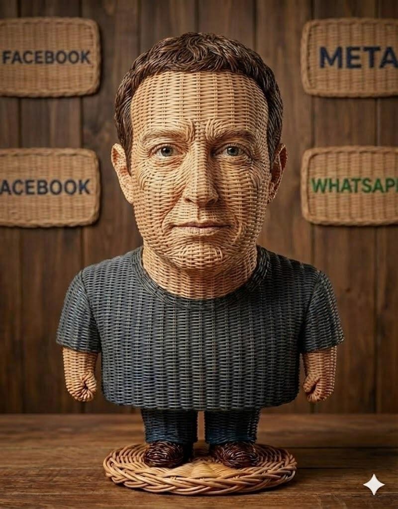 Stylized Wicker Caricature Figurine 1