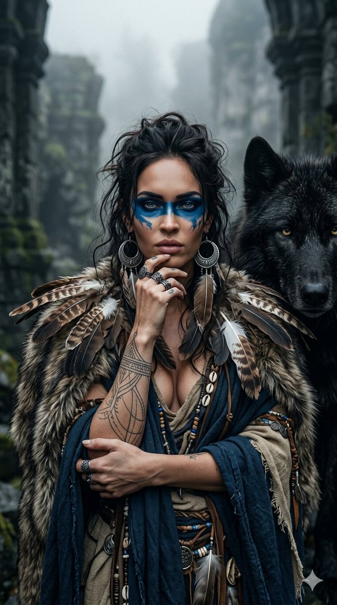 Dark Fantasy Wolf Queen Portrait 3