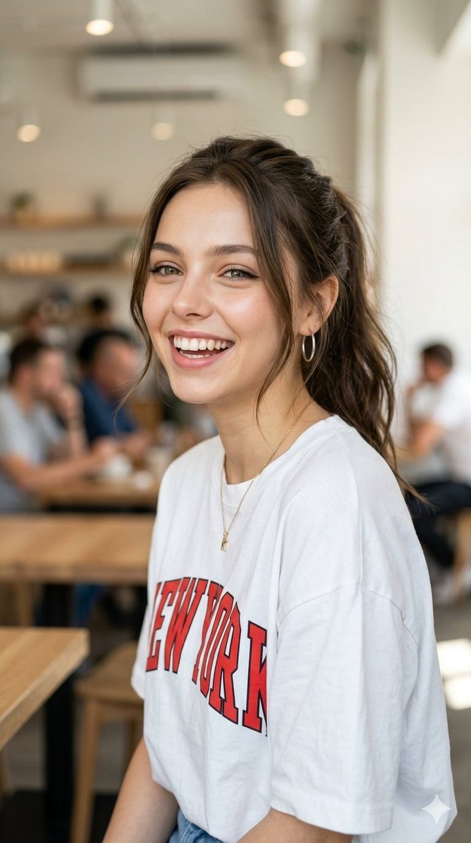 Candid Graphic T-Shirt Portrait 1