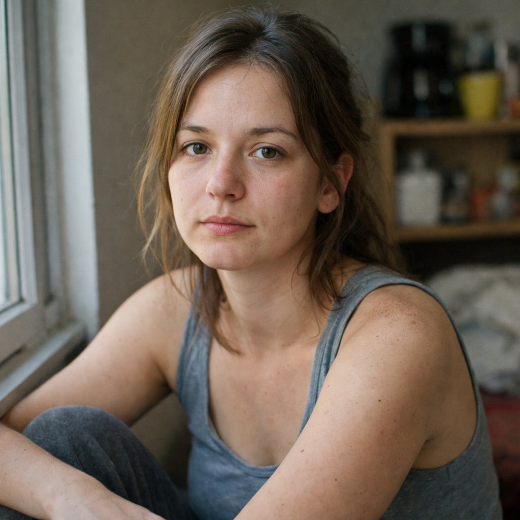Realistic Candid Portrait Comparison Prompt 1