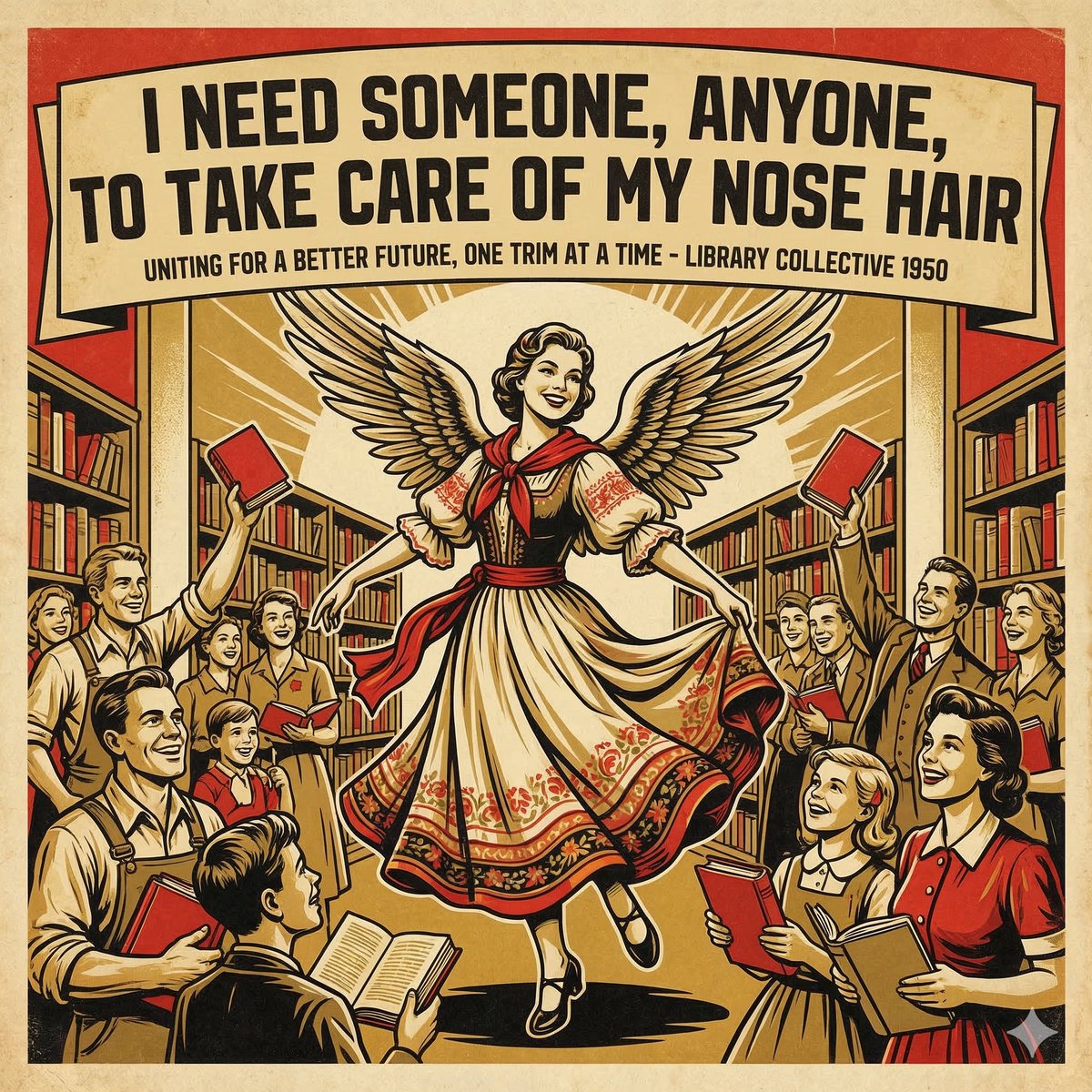 Propaganda Poster Style: Nose Hair Horror 1