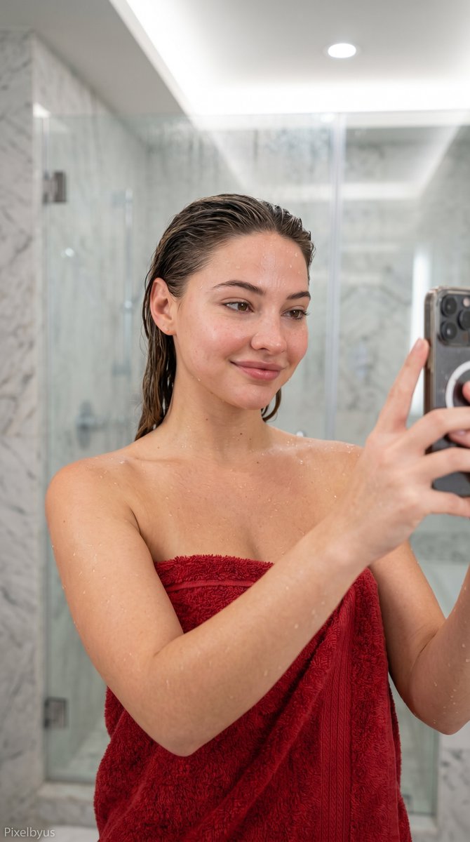 Realistic Spa Bathroom Selfie 2
